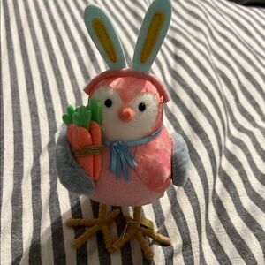 Easter Bird Figurine with Bunny Ears
